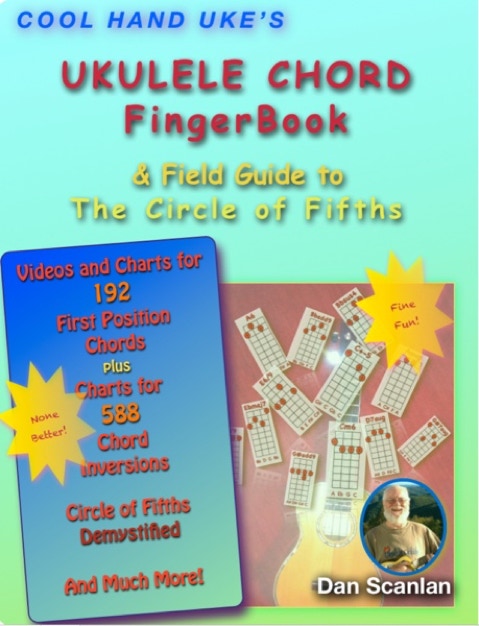 Interactive ukulele chord book and an explanaion of the Circle of Fifths. Includes photos from player's view.